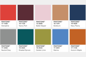 Pantone назвали 10 самых модных цветов этой осени