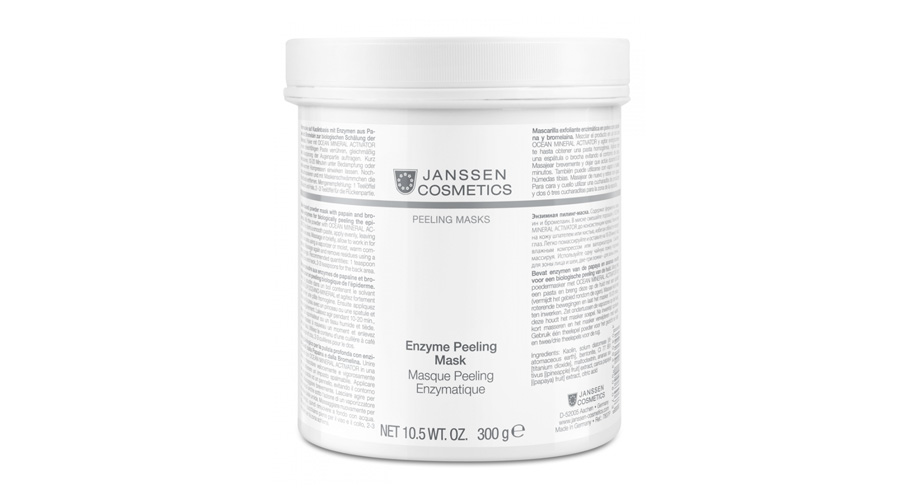 Энзимная пилинг-маска, Janssen. Cостав маски более, чем лаконичный, – каолин, папаин и бромелайн, то есть все необходимое для эффективного очищения и обновления кожи.
