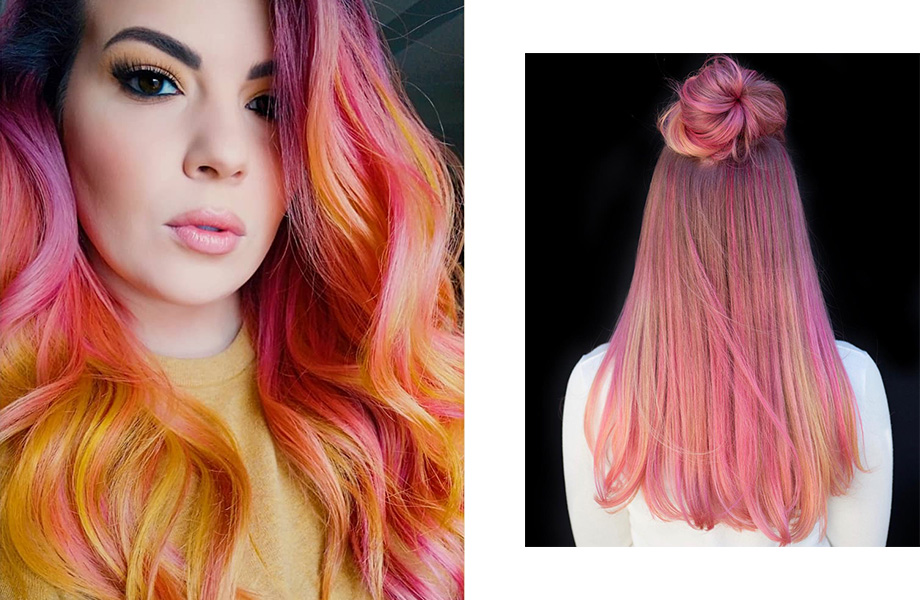 окрашивание Розовый лимонад