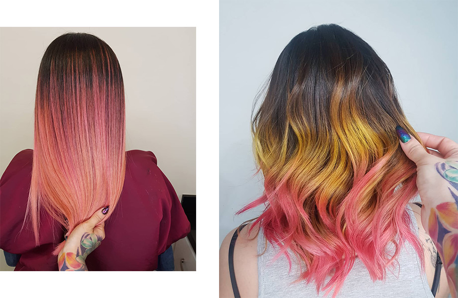 цвет волос Розовый лимонад