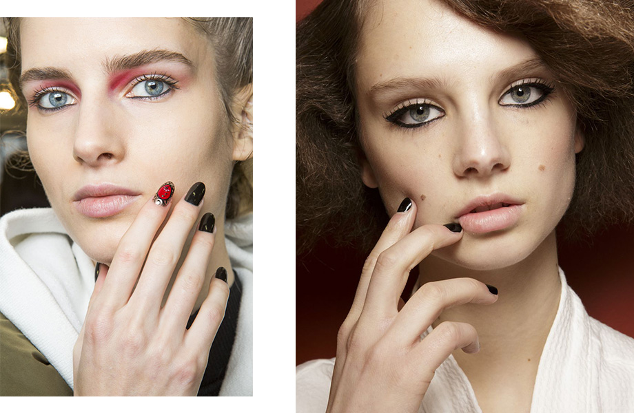 Осенний маникюр 2018 - черный