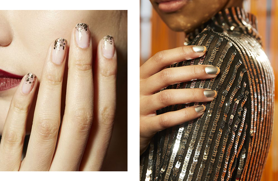 Осенний маникюр 2018 - золото