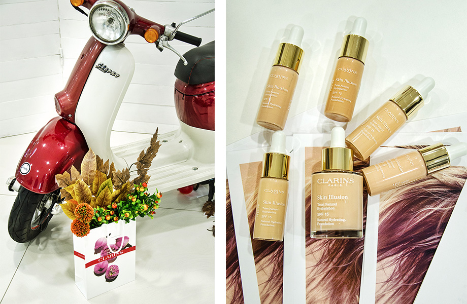 Презентация тональной основы Clarins Skin Illusion SPF 15