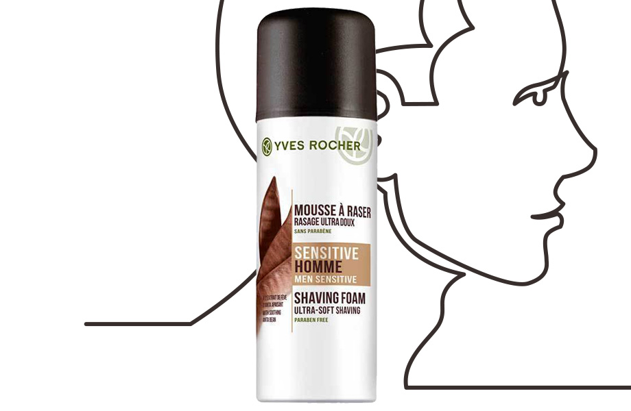 Yves Rocher, Mousse A Raser Sensitive Homme Shaving Foam