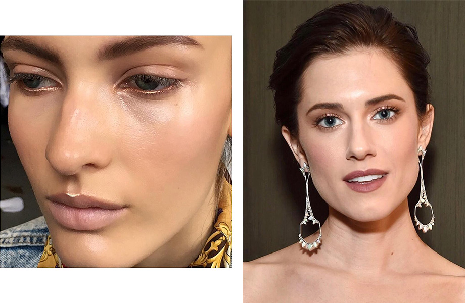 Мерцающий лайнер в дневном макияже