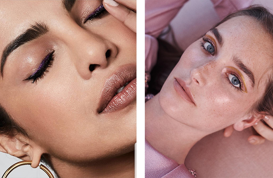 Вечерний макияж с сияющей подводкой