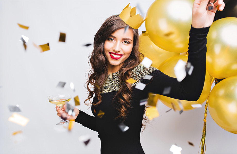 новогодний образ 2019 - прическа