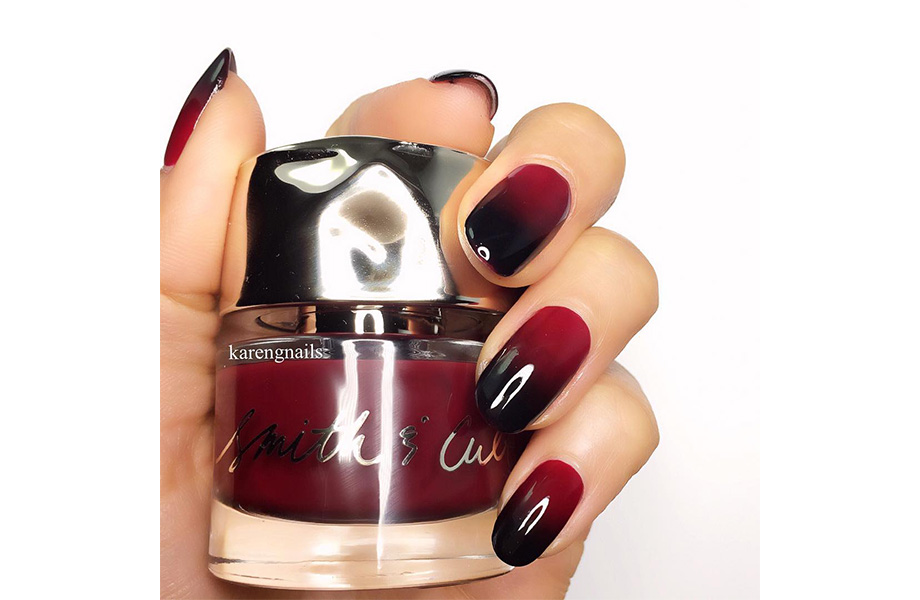 Новогодний маникюр омбре