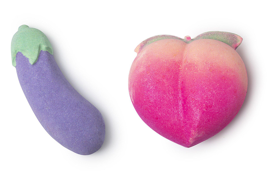 Lush, Bath Bombs Aubergine & Peachy