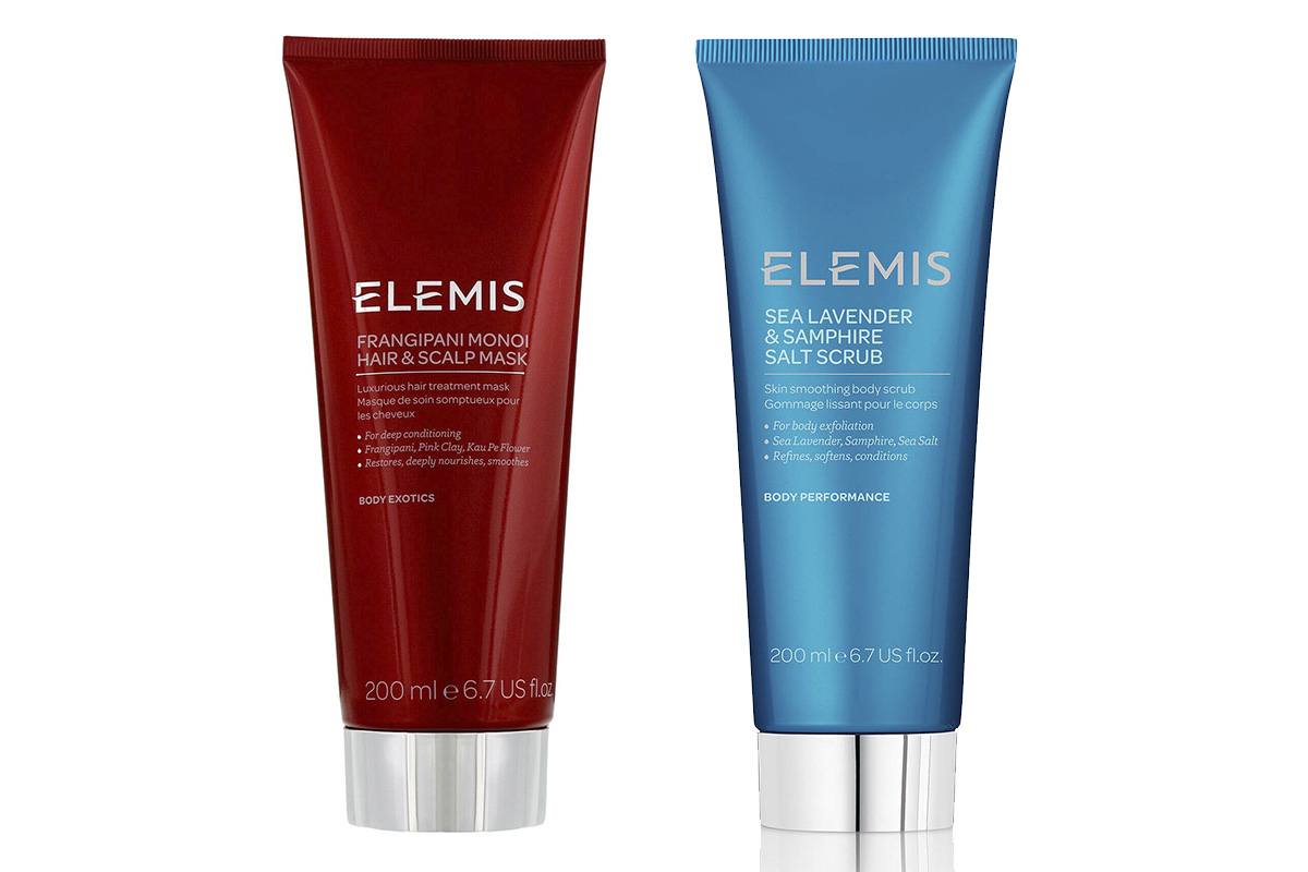 Elemis, Frangipani Monoi Hair & Scalp Mask; Sea Lavander & Samphire Salt Scrub