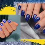 модный маникюр 2020 с синим лаком