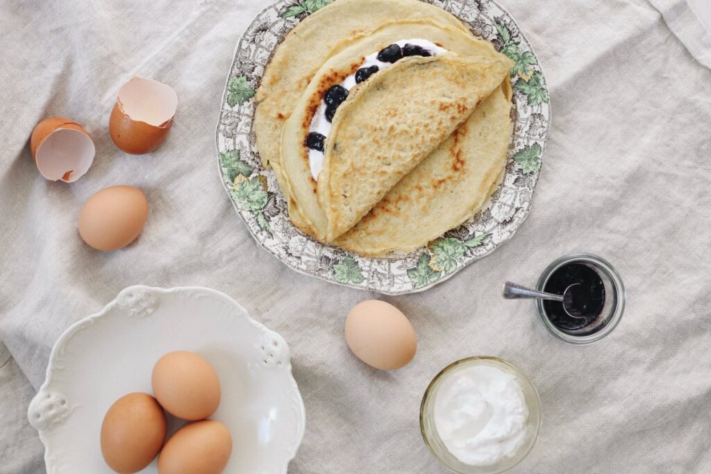 Сладкие кокосовые блинчики без глютена