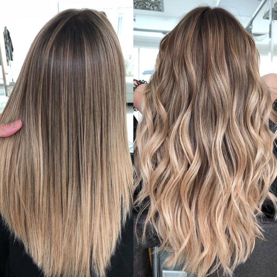 Шатуш на темных волосах