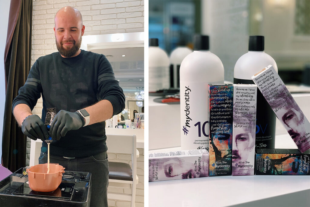 окрашивание волос Mydentity