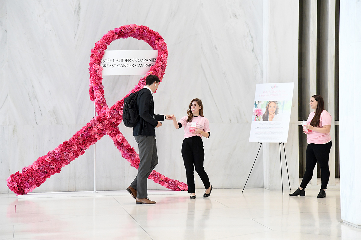 Кампания Estée Lauder Companies по борьбе с раком груди 2020