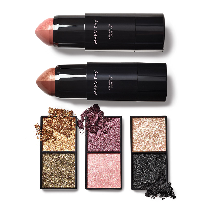 Двойные кремовые румяна-стик и дуэт теней с эффектом металлик Mary Kay