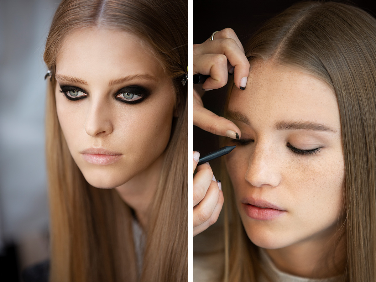 Макияж моделей на показе Chanel Ready-to-Wear осень-зима 2021/22