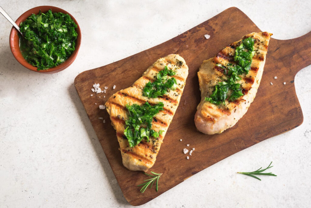 Куриное филе со шпинатом