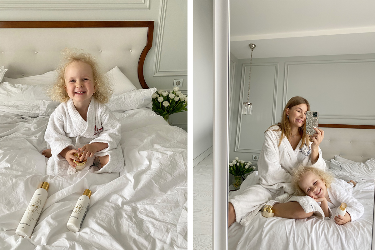 Анастасия Бузницкая с дочкой