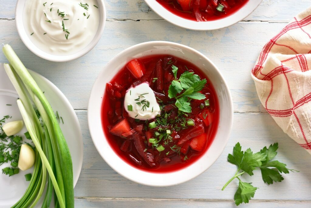 Рецепт вегетарианского борща с фасолью