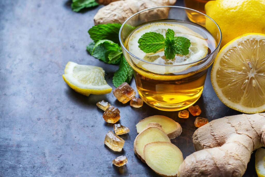 Мятный чай с имбирем