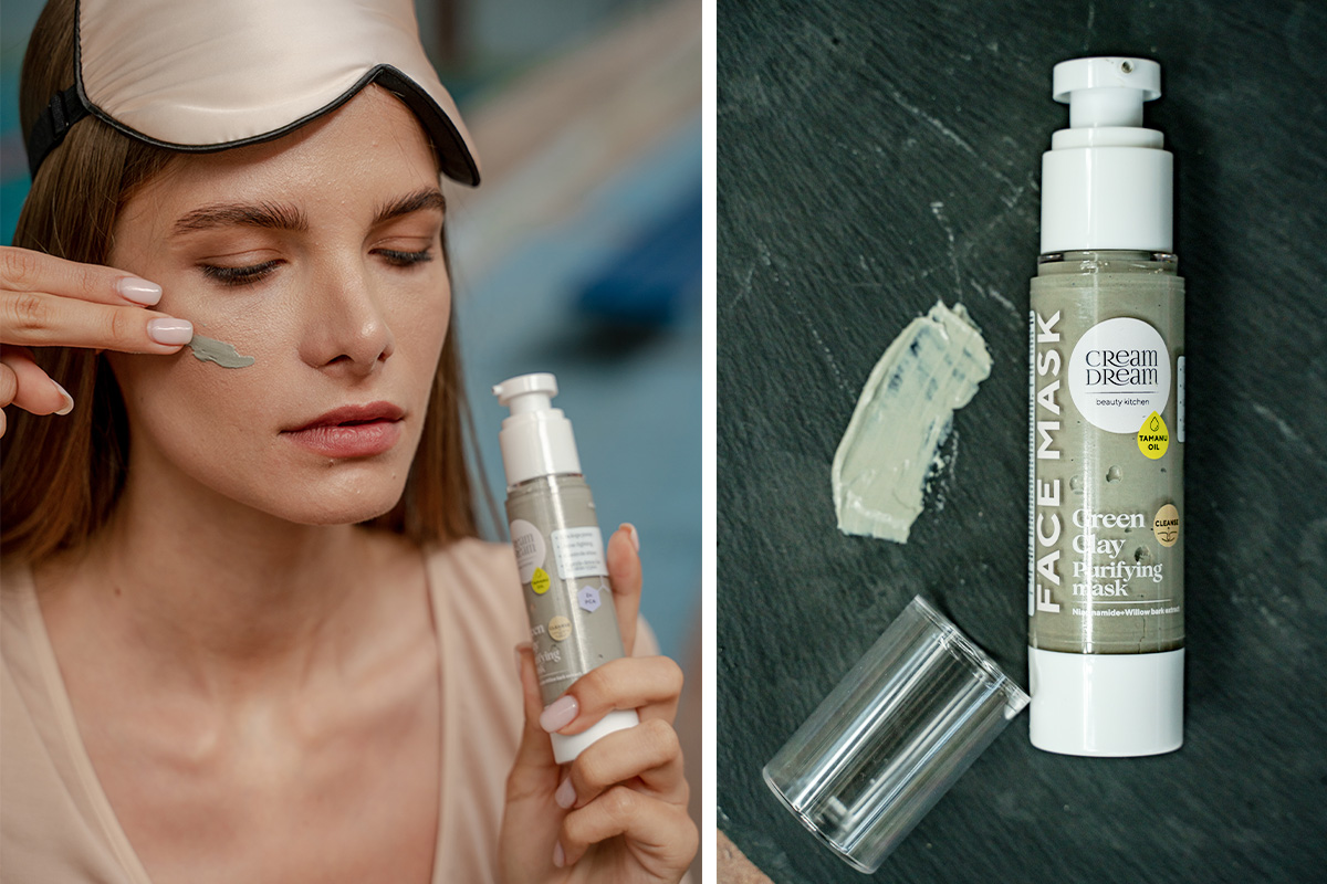 «Green clay purifying mask», Cream Dream beauty kitchen