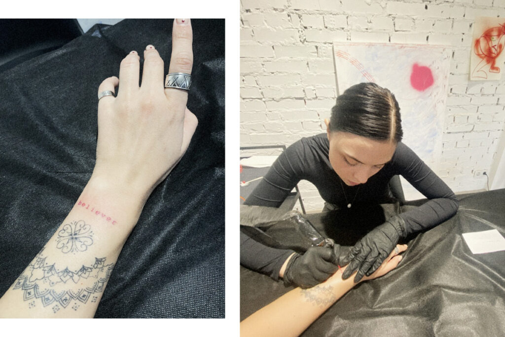 Говорить редакція: тату на руці від Маші Федорівної