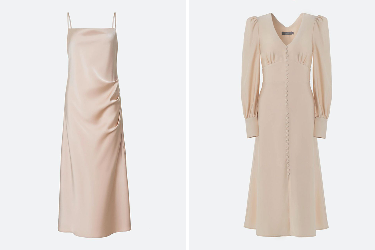 Платья бежевого цвета Lichi 