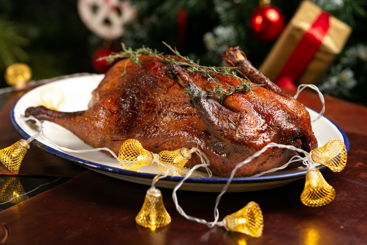 Утка с мандаринами