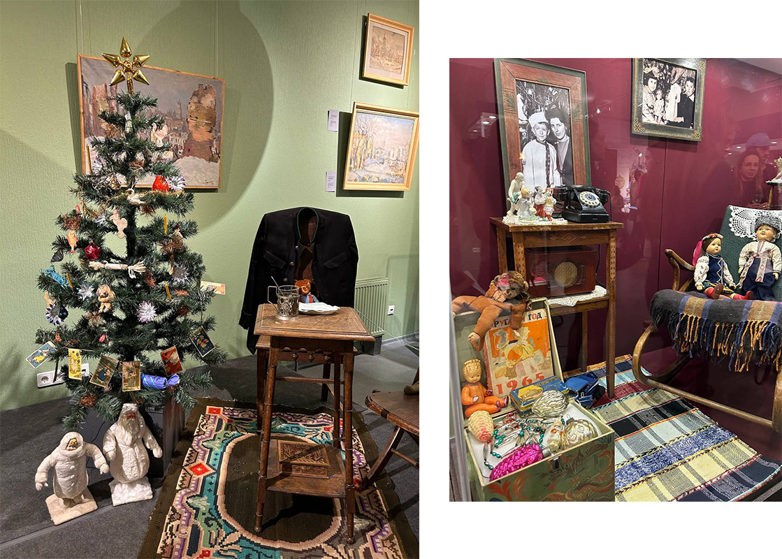 Интерьеры и елка 40-х и 60-х годов