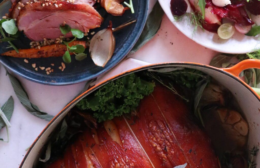 Ветчина в гранатовом соусе