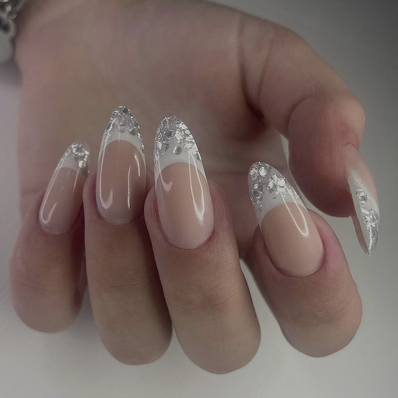 Білий френч з фольгою