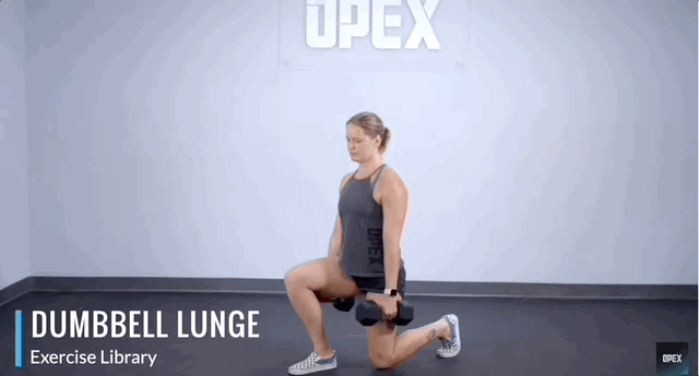 Випади (з гантелями або штангою)