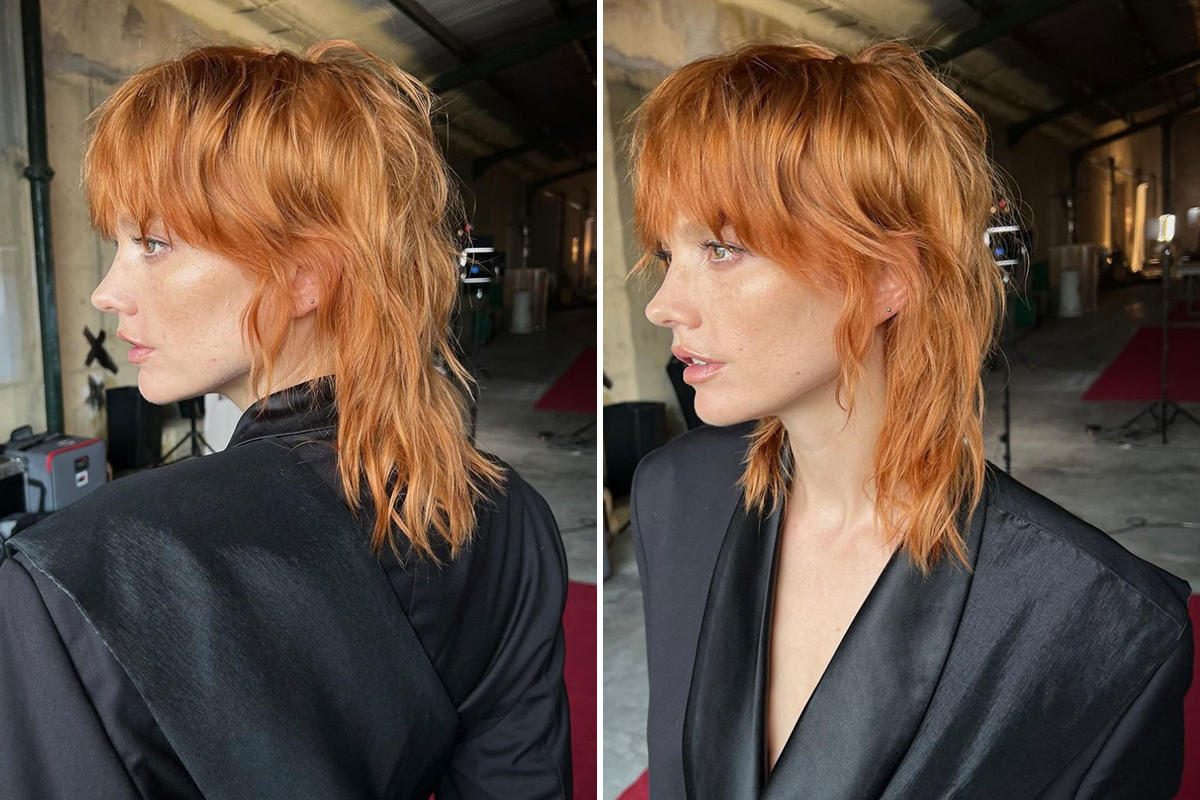 стрижка маллет на середнє волосся