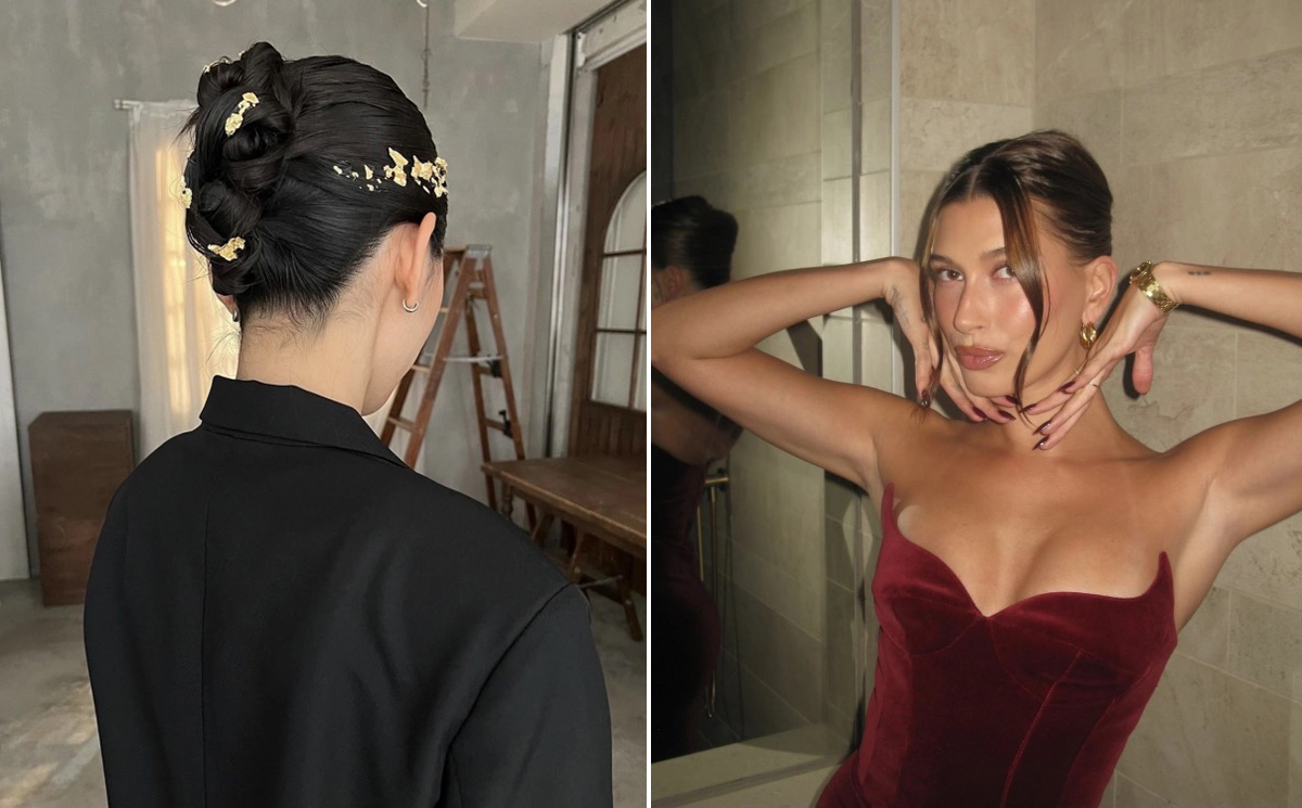 святкова зачіска пучок