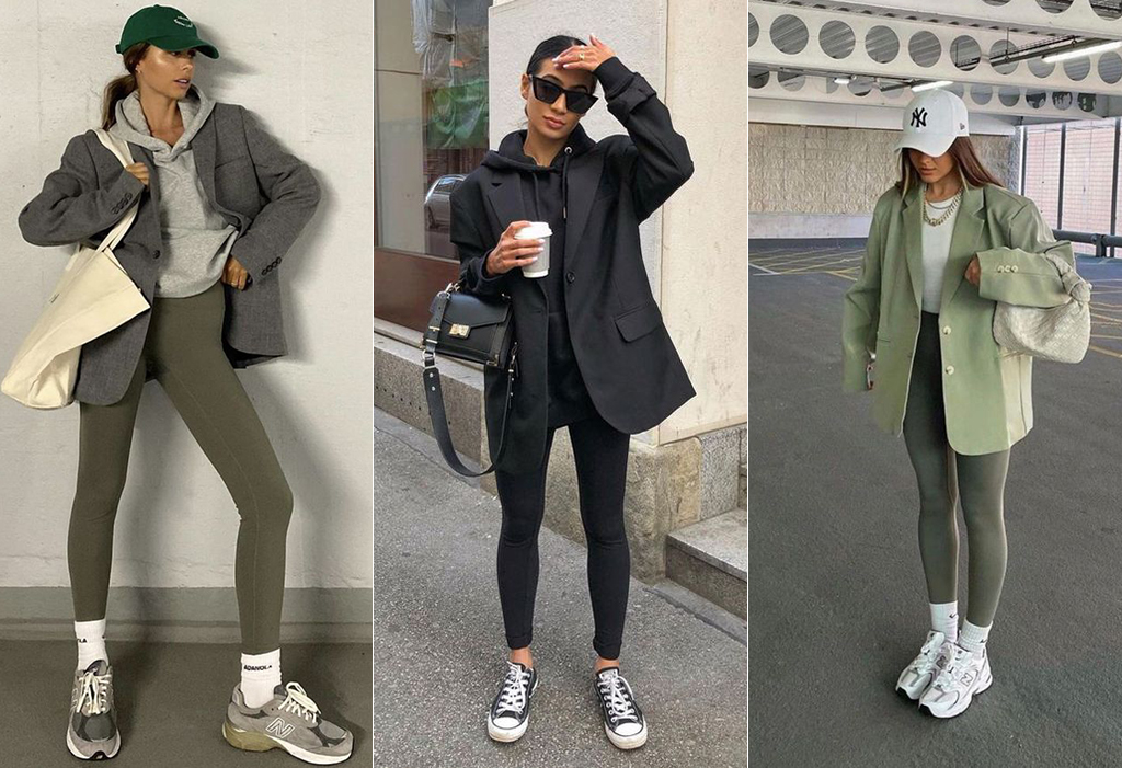 образи з лосинами і жакетом фото