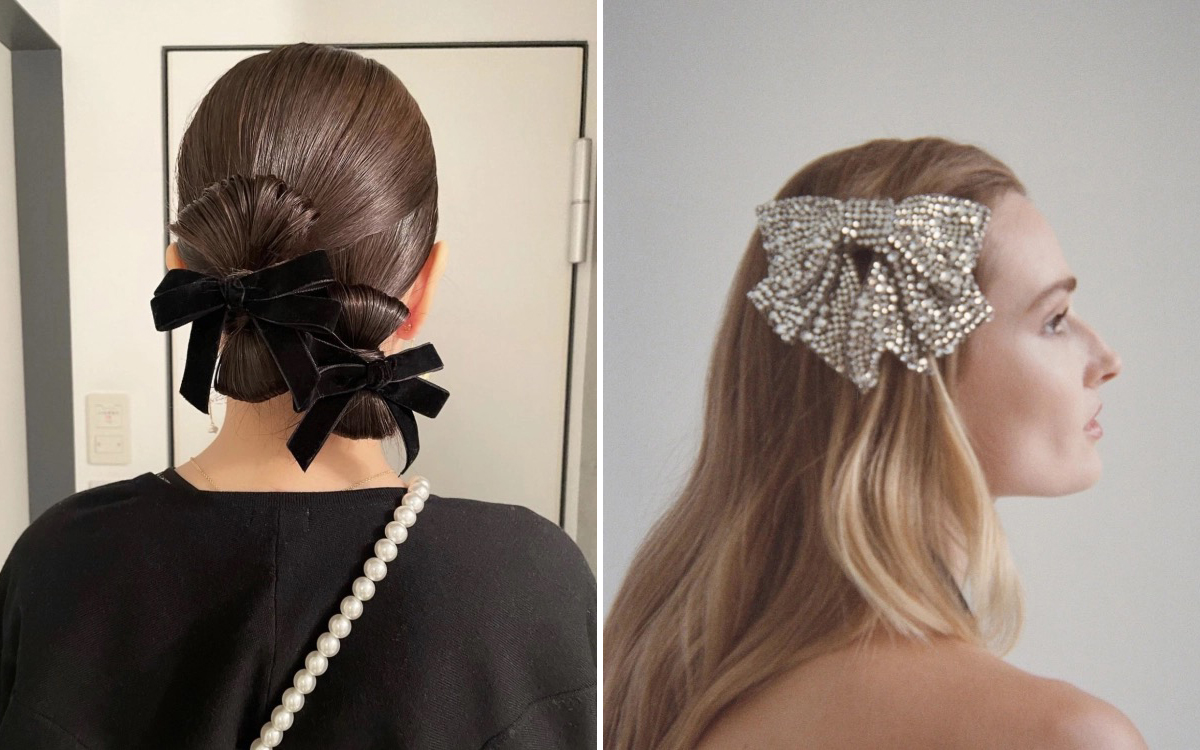 зачіски з бантом