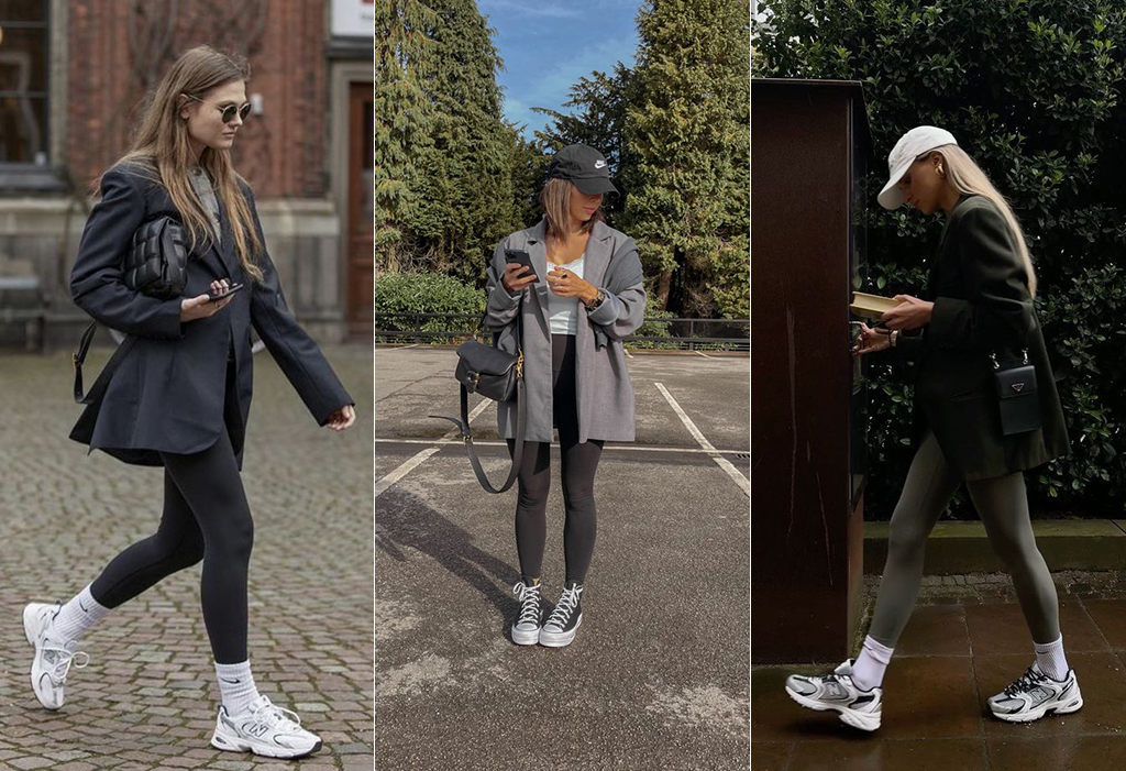 образи з лосинами і жакетом на весну