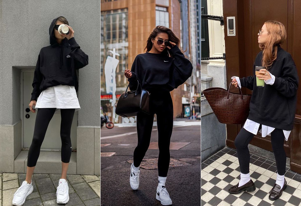 як носити лосини зі світшотом