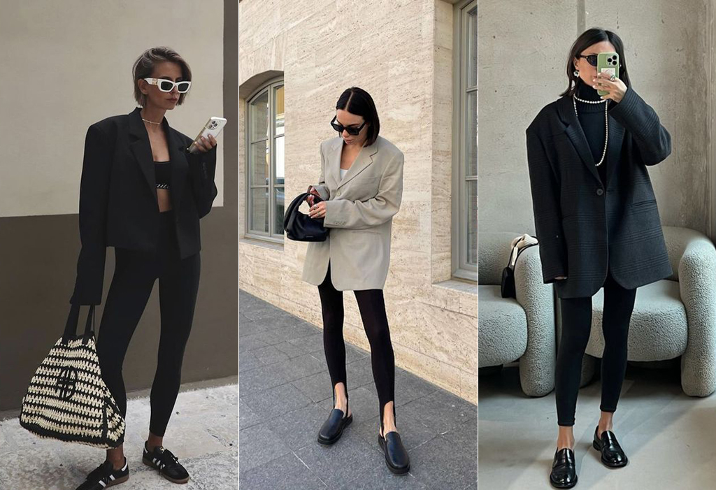 стильні образи з лосинами і жакетом