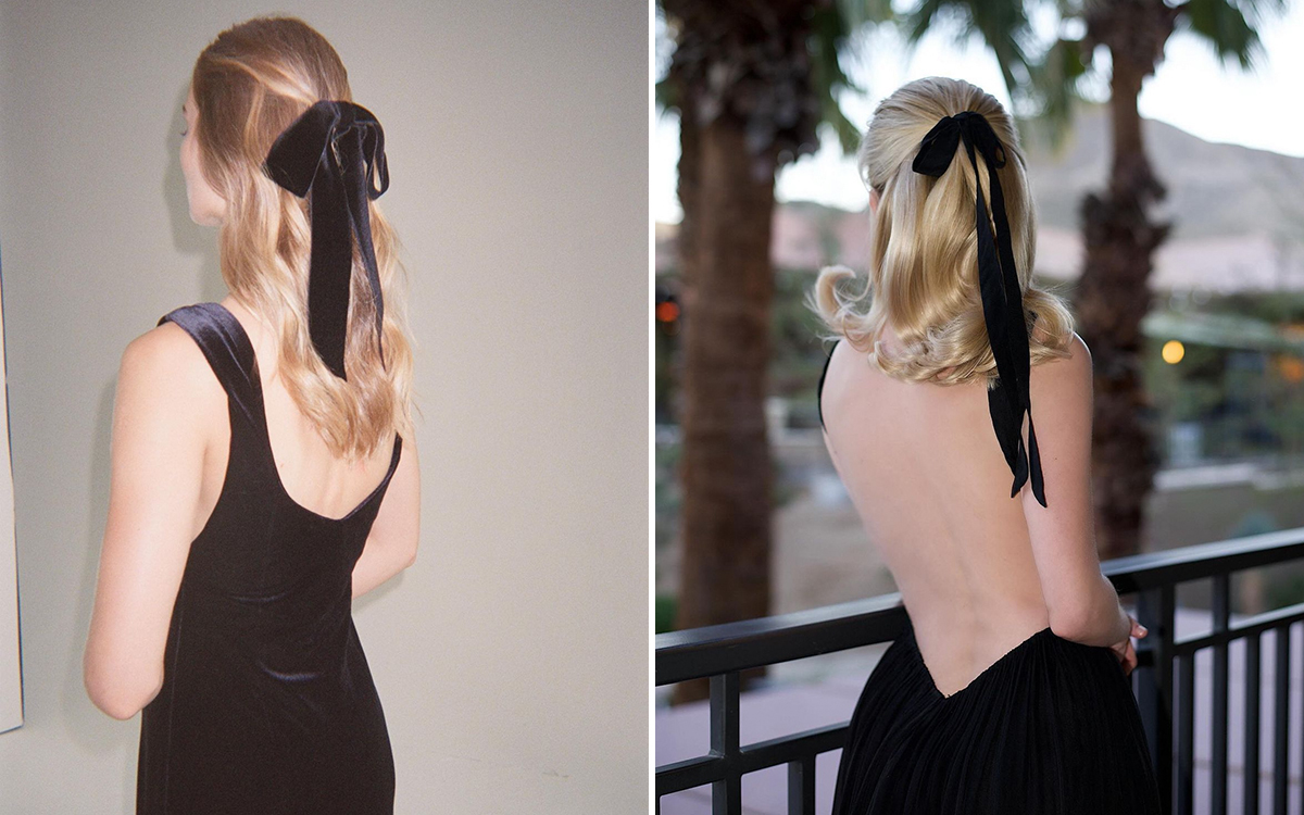 вечірні зачіски з бантом