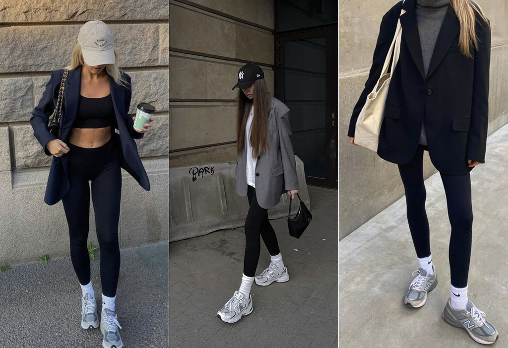 образи з лосинами і піджаком