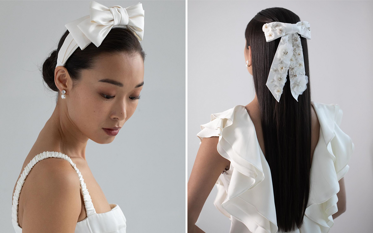 весільні зачіски з бантом