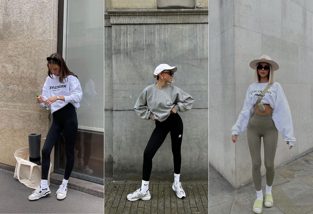 образи з лосинами і світшотом фото