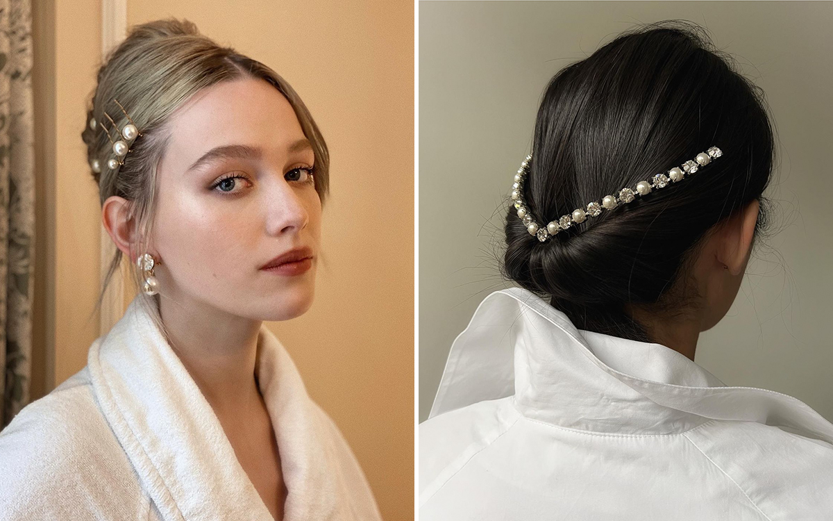 зачіски з перлами