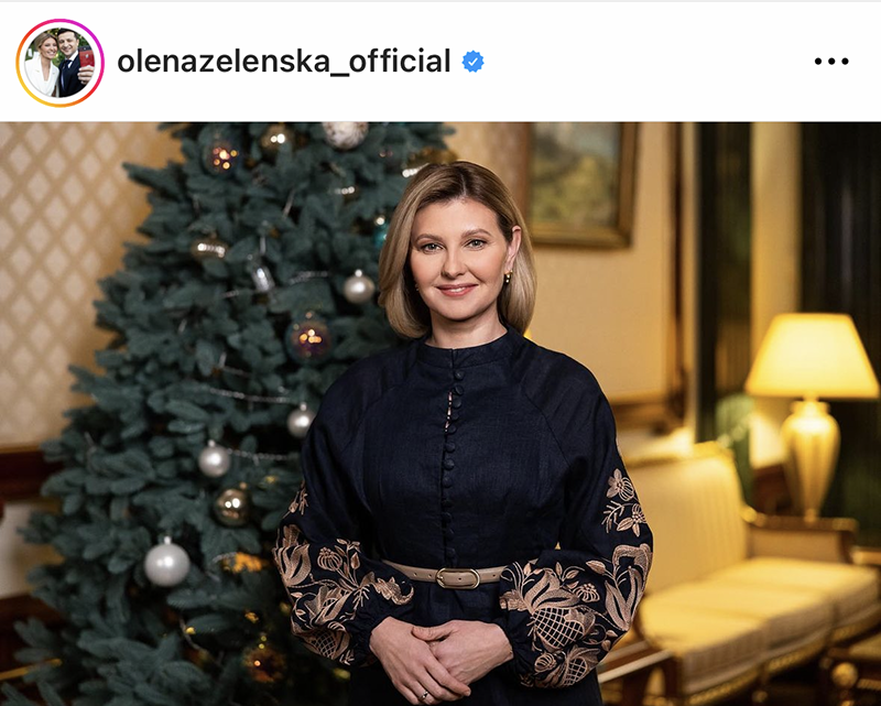 Олена Зеленська у вишитій сукні Gaptuvalnya