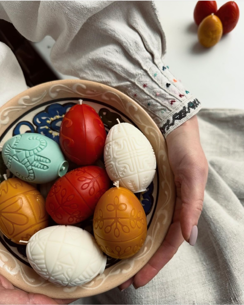 Свічки-писанки з орнаментом