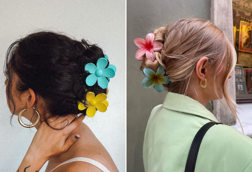 зачіски з заколкою крабиком для волосся