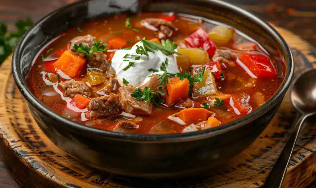 Рецепт гострого бограча з двох видів мʼяса