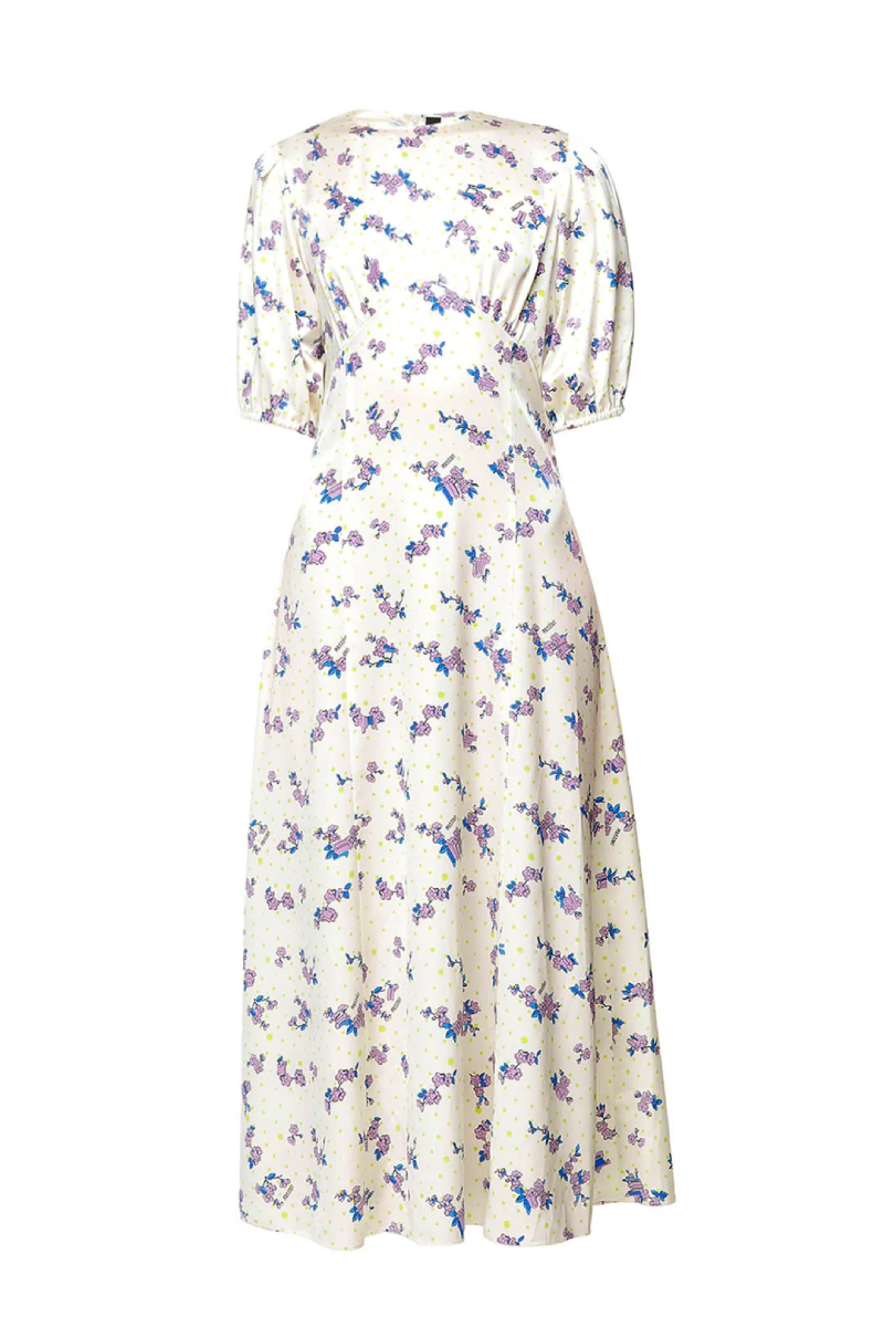 Poustovit white printed dress
